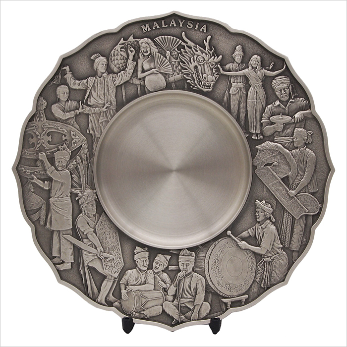 7227 - Cultural Dance Pewter Plate