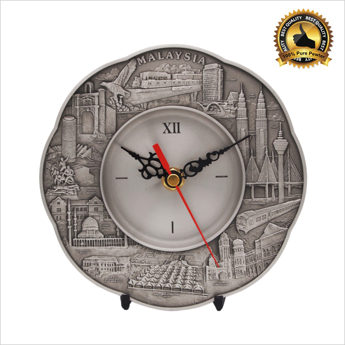 7230 - Malaysia Landmark Pewter Clock Plate