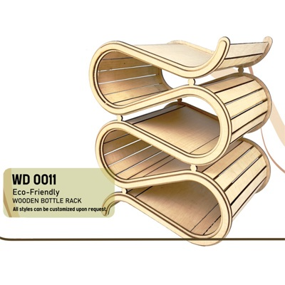 WD 0011 - ECO-Friendly Wooden Bottle Rack