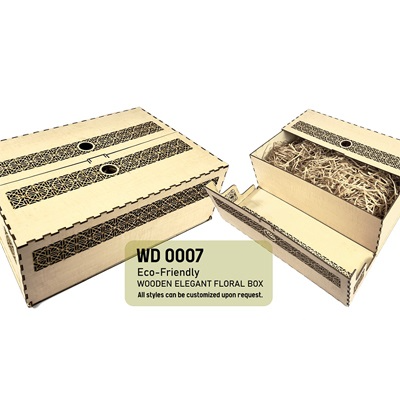 WD 0007 - ECO-Friendly Wooden Elegant Floral Box