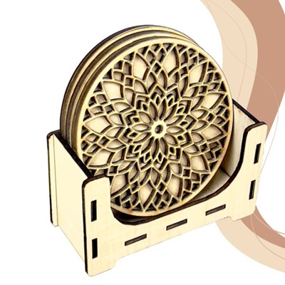 WD 0002 - ECO-Friendly Wooden Coaster