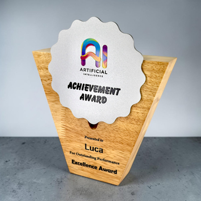 7818 - Wooden Metal Award
